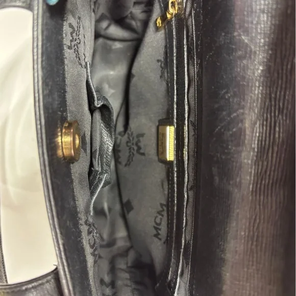 MCM Mini Leather Bucket Tote in Black - Picture 4 of 4